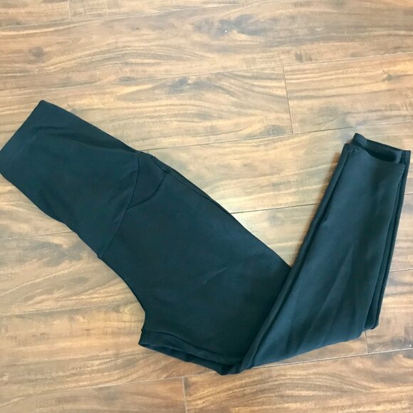 Lark + Grey Maternity Stretch Panel Pregnancy‎ Pull-on Black Jegging Leggings. M - Picture 3 of 6